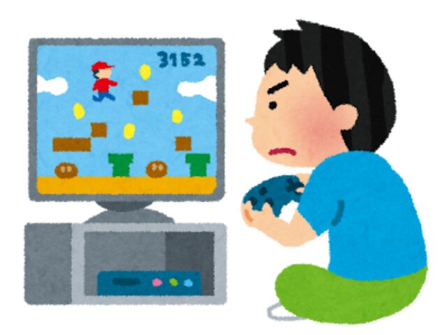 ゲームする少年