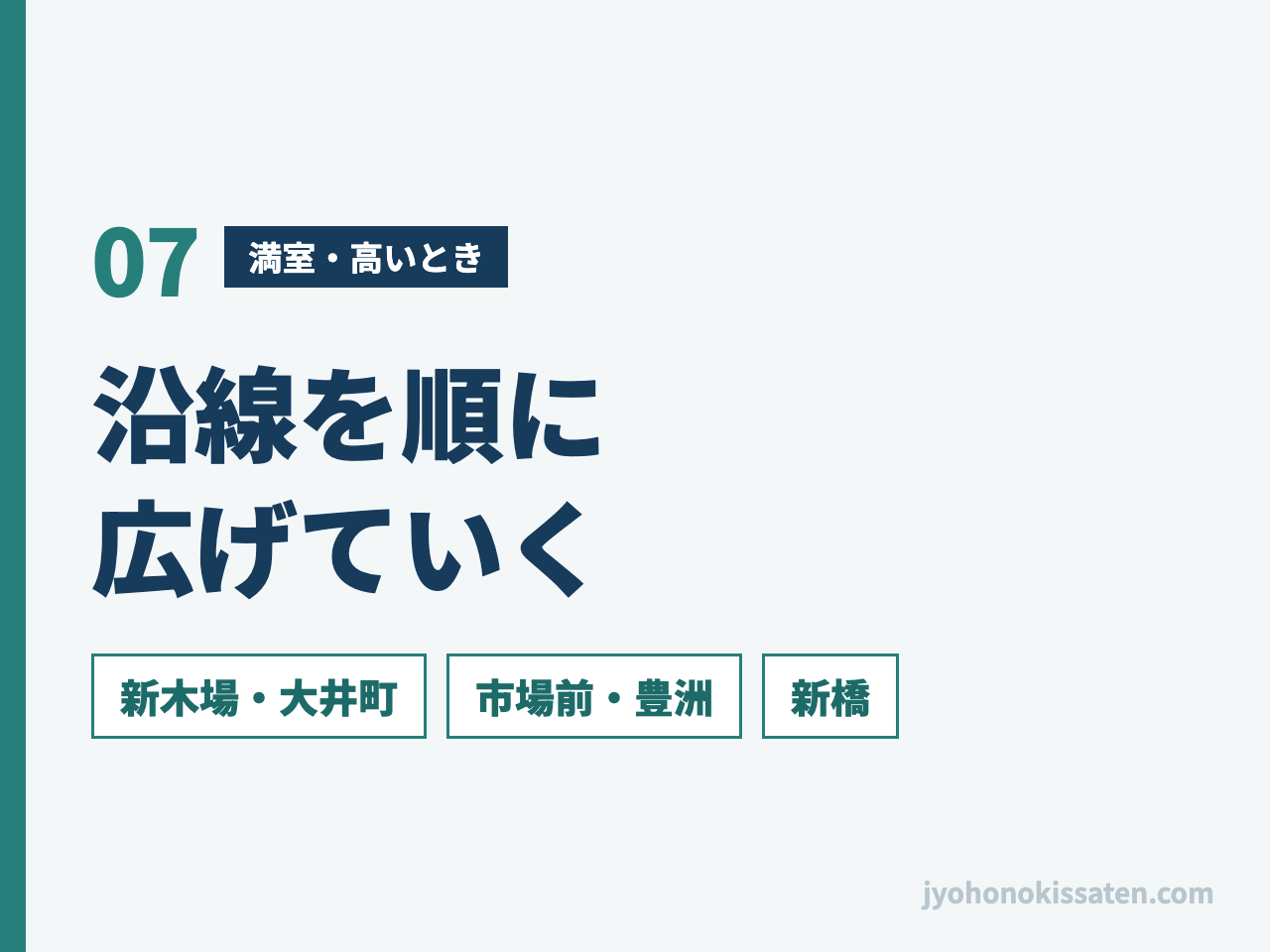 東京ビッグサイト周辺が満室・高いときに沿線を順に広げる探し方