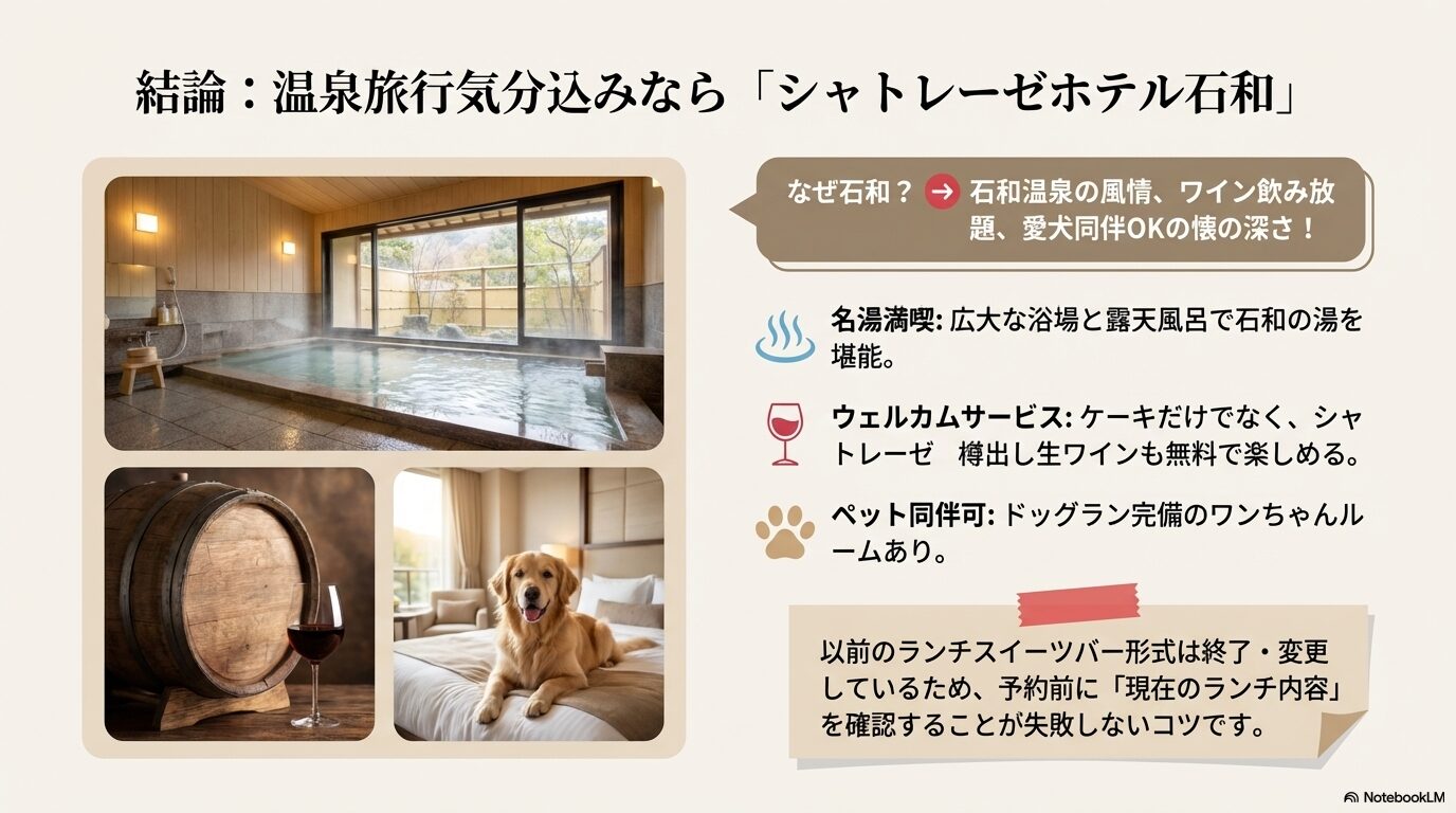 シャトレーゼホテル石和の特徴を表した図解